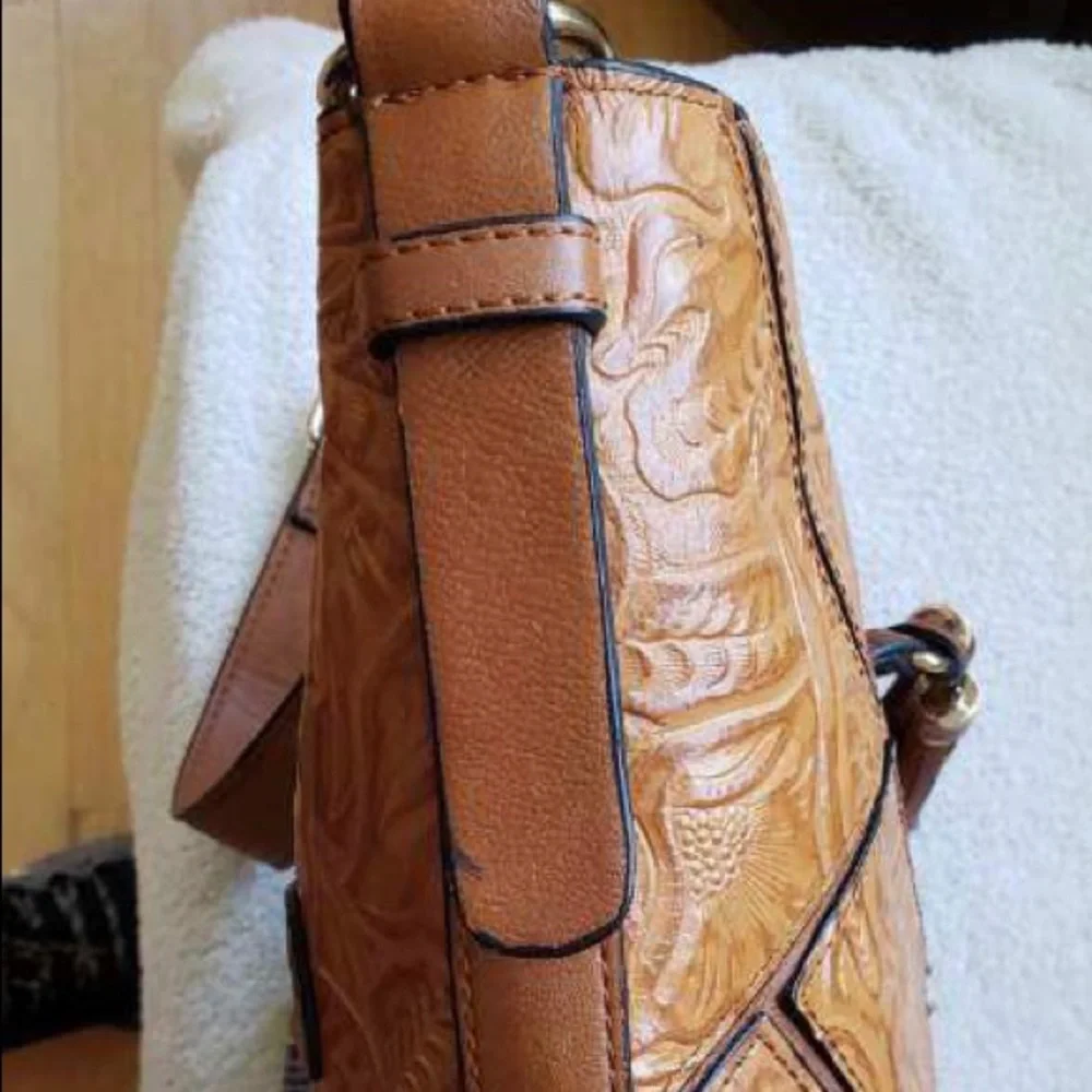 MC Brown Embossed Purse - Picture 8 of 15